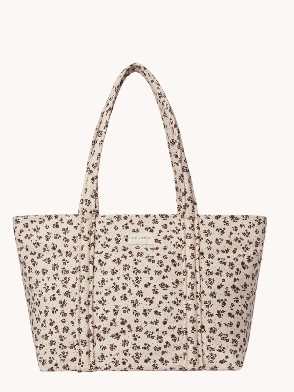 Poppy & Peonies Daydreamer Tote - Brown Floral